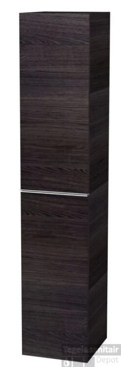 B&w-luxury Attivo Hoge Kast Li./re. 173x35x35cm. Donker Eiken 06
