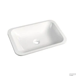 Wastafel Inbouw Sapho Japura Rechthoekig 55x36x12 Cm Cast Marble Wit