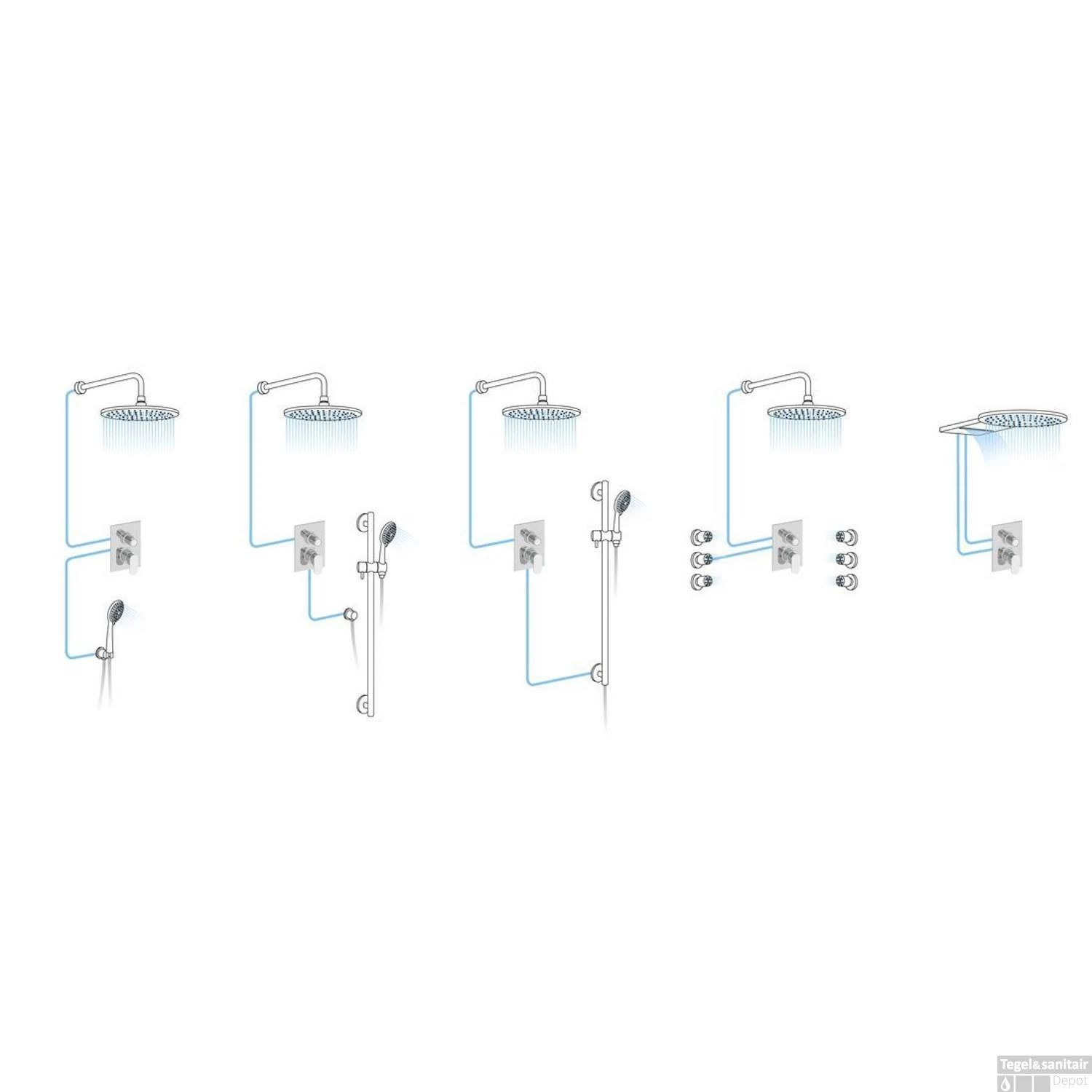 Douchekraan Inbouw Sapho Dandy Mengkraan Afbouwdeel 2-weg Chroom (incl. Inbouwdeel) 2 Douchekraan Inbouw Sapho Dandy Mengkraan Afbouwdeel 2-weg Chroom (incl. Inbouwdeel) - Afbeelding 2
