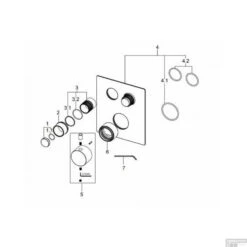 Voorkant 24 Voorkant -ALLIBERT Winkel afbouwdeel inbouwthermostaat wiesbaden caral klik pro 2 weg geborsteld koper tech