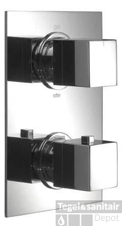 Huber Ego Inbouw Thermostaatkraan Met 2 Weg Omsteller 82801HCR 2 Huber Ego Inbouw Thermostaatkraan Met 2 Weg Omsteller 82801HCR - Afbeelding 2