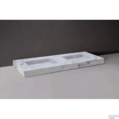 Wastafel Forzalaqua Napoli II Carrara Gepolijst 160x60x9 Cm Zonder Kraangat